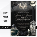 vintage boos and booze cocktail party invitations for adults